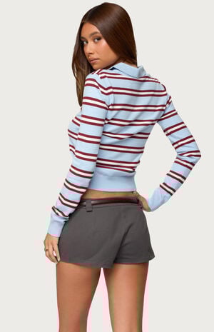 Brayden Striped Polo Sweater image number 3