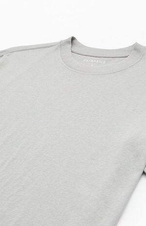 Gray Loch Solid Boxy T-Shirt image number 2