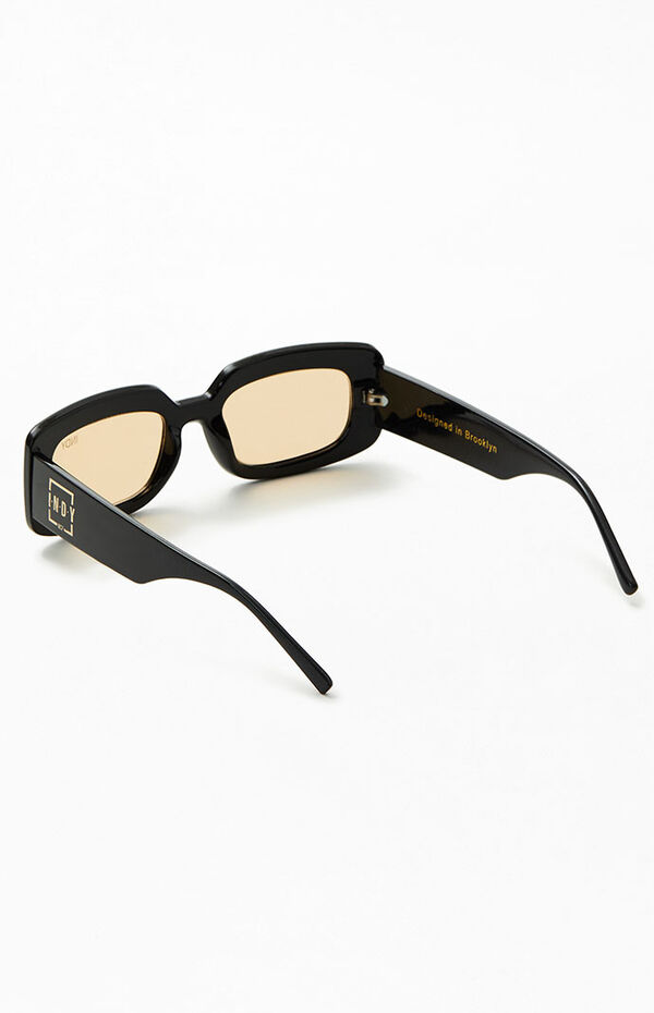 INDY Sunglasses Beige Talk to Me Nice Square Sunglasses | Pacsun display picture 3
