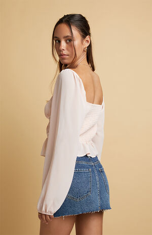 Iris Lace Trim Long Sleeve Top image number 3