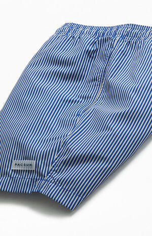 Blue Stripe 15" Swim Trunks image number 4