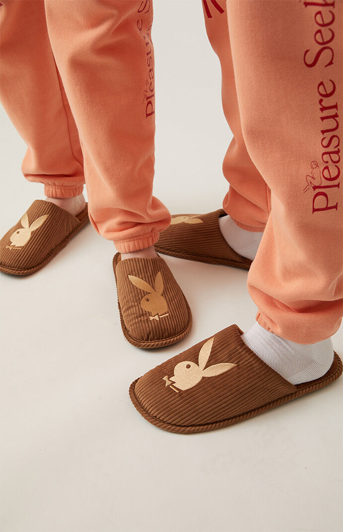 Playboy By PacSun Corduroy Bunny Slippers PacSun