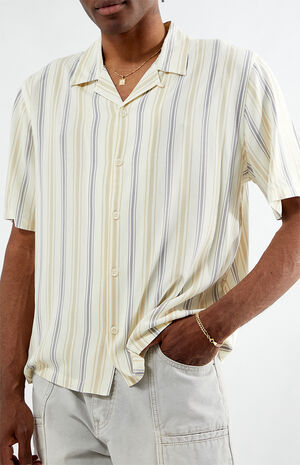 Striped Oversized Camp Shirt image number 2