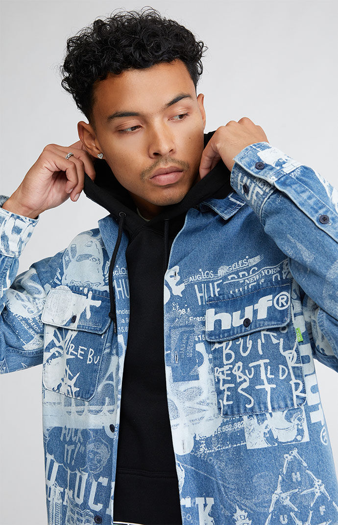 HUF Twenty Denim Shacket PacSun