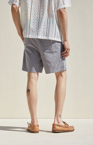 Eco Gray Linen Volley Shorts image number 5