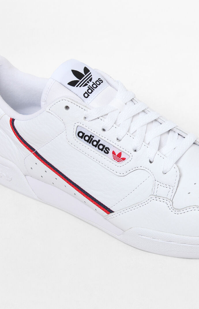 adidas white and red continental