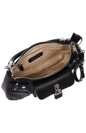 Black Moto Charm Shoulder Bag image number 6