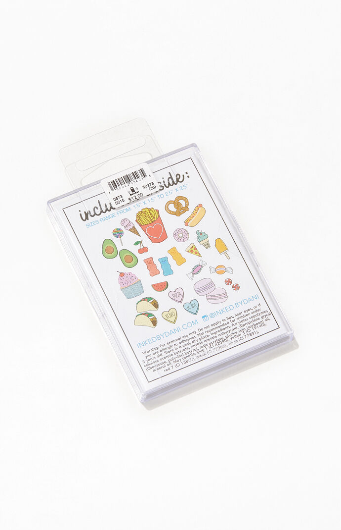 Foodie Temporary Tattoo Pack