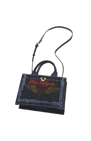 Denim Moto Frayed Tote Bag image number 8