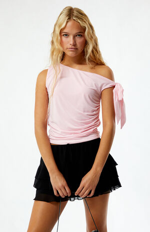 One Shoulder Knotted Top image number 1