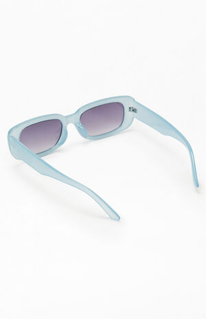 Blue Plastic Square Sunglasses image number 2