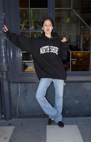 Black Christy Northshore Oversized Hoodie image number 4