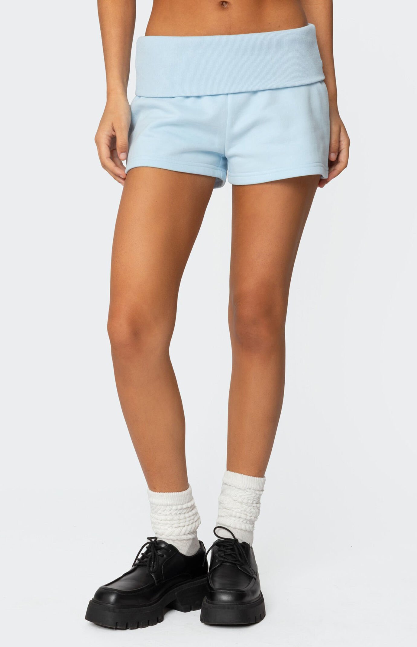 Edikted Super Edikted Fold Over Sweat Shorts | PacSun