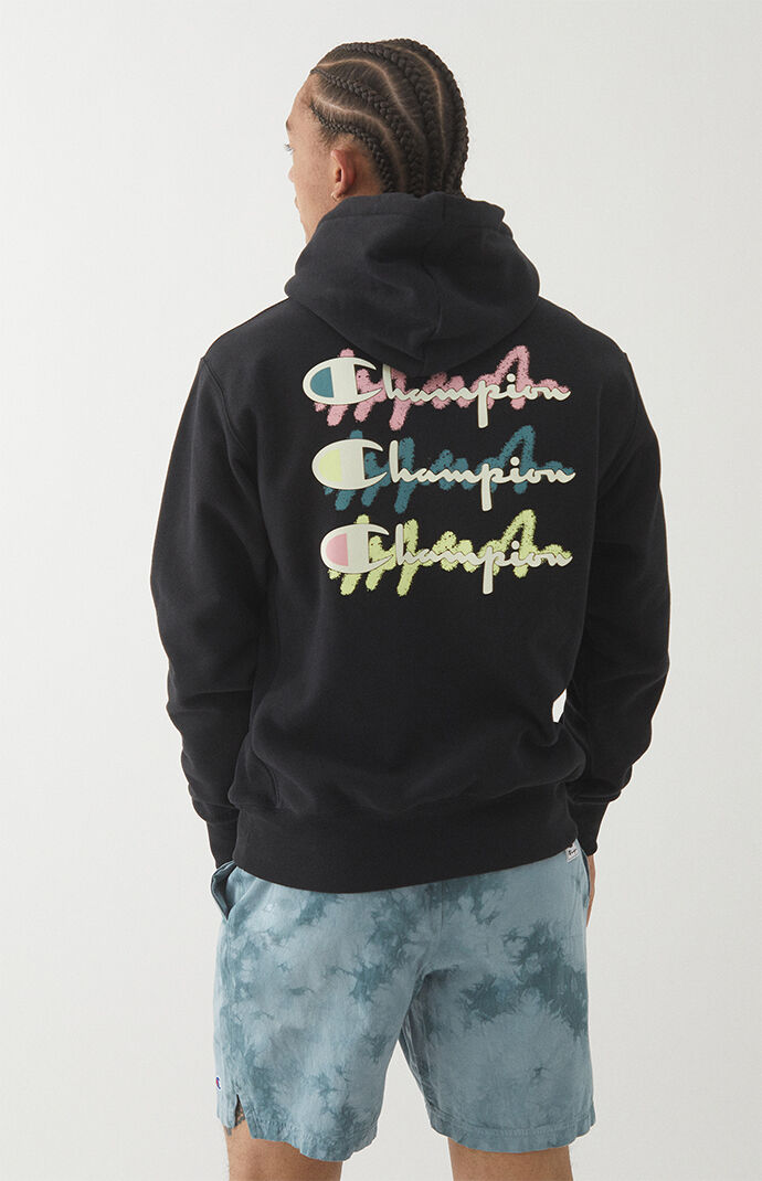 Black champion 2025 hoodie pacsun