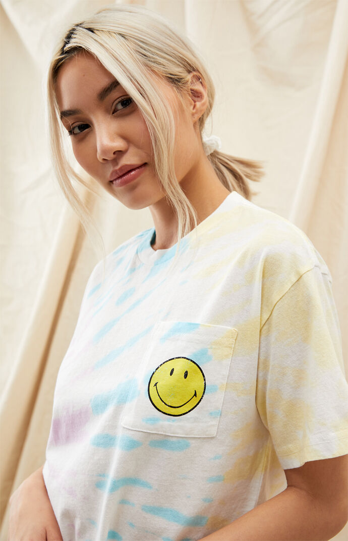 Multi Tie Dye Smiley T-Shirt