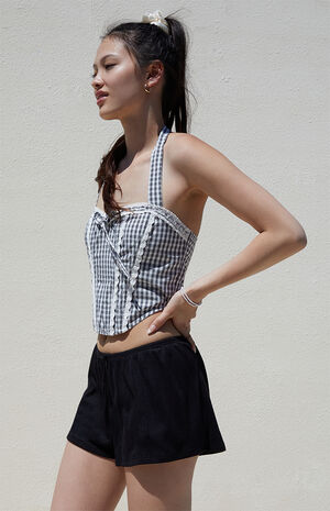 June Gingham Halter Corset image number 3