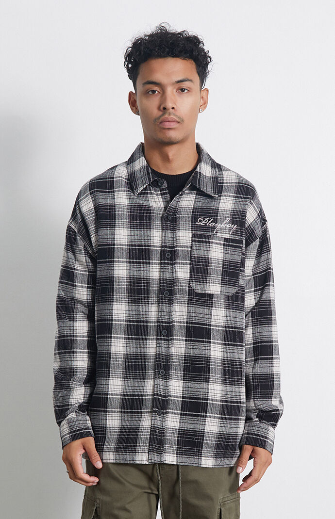 Pacsun flannel hoodie deals