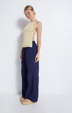 High Neck Backless Tank Top image number 1