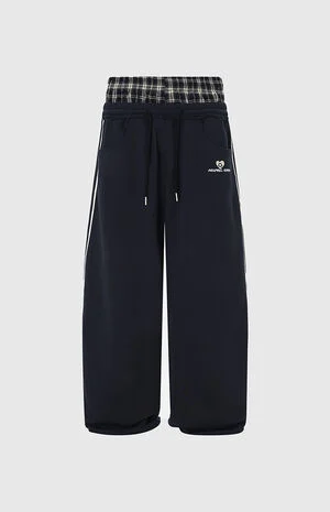 Double Waist Baggy Barrel Sweatpants image number 4