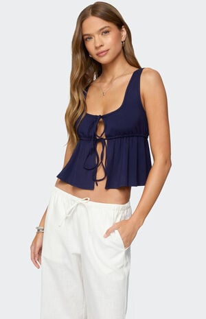 Alesia Tie Front Tank Top image number 3