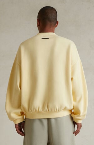 Garden Yellow '90s Fit Fleece Crew Neck Sweatshirt image number 4