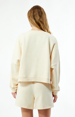 Cream Logo Crew Neck Sweatshirt image number 4