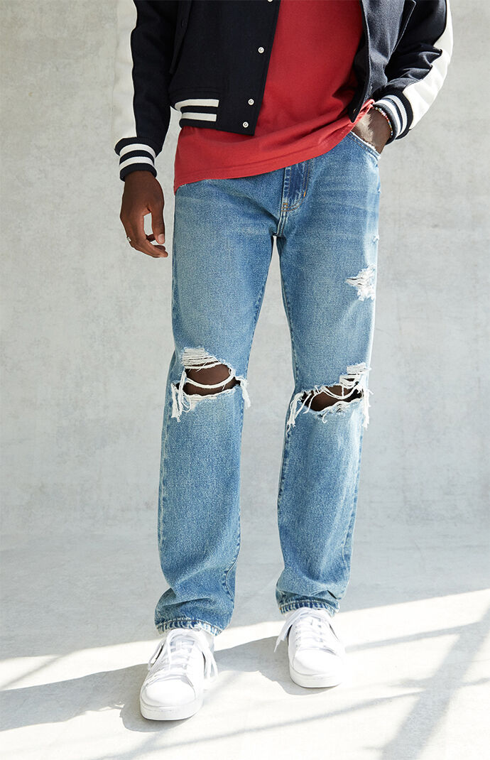 Medium Indigo Loose Rigid Jeans
