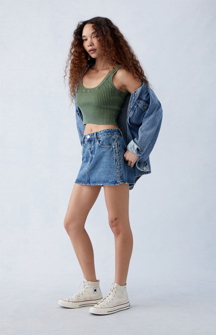 【Kashiko】23ss Low-rise Denim Skirt Pants Amazon.com: ETOSELL Women's Low Waist Denim Skirt Button