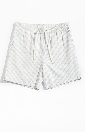 Stripe Textured Linen Shorts image number 1