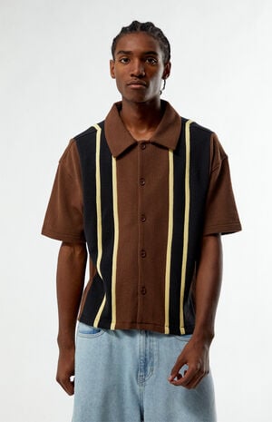 Brown Sloan Textured Camp Shirt image number 2