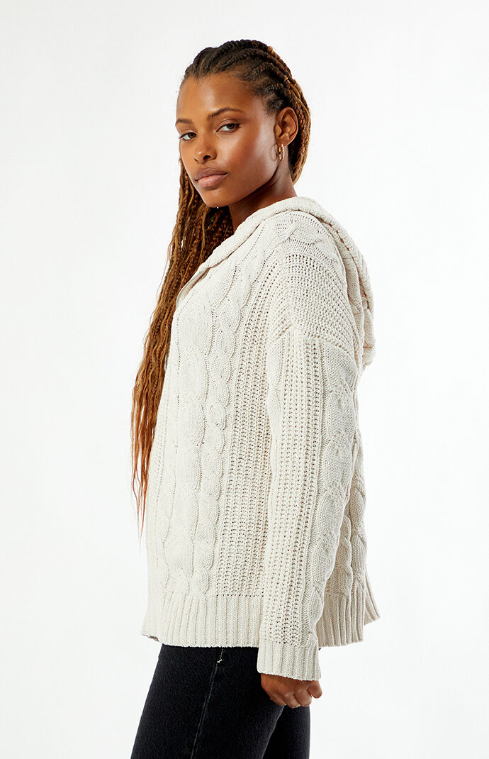 Your Favorite Dylan Zip Up Hooded Cardigan | PacSun