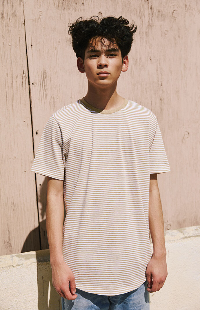 Ezar Striped Scallop T-Shirt