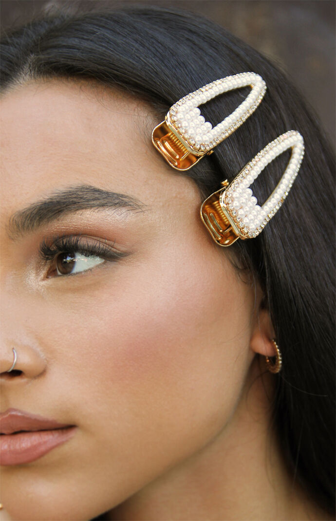 Waldorf Pearl Crystal Hair Barrettes