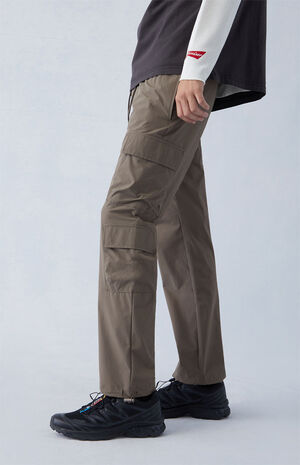 Performance Brown Straight Cargo Pants image number 1
