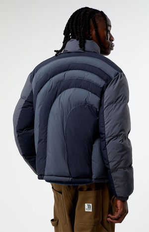 Warped Black Puffer Jacket image number 4
