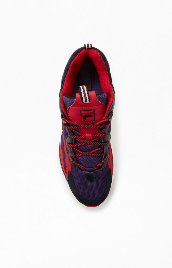 White & Burgundy Ray Tracer Shoes