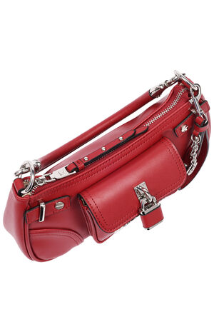 Red Moto Charm Shoulder Bag image number 5