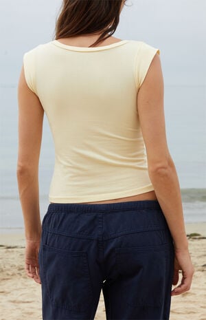 Yellow Amara Tank Top image number 4