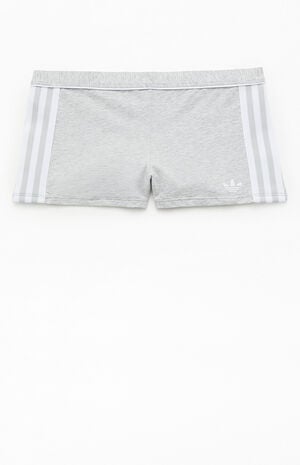 Active Heather Grey 3-Stripes Biker Shorts image number 1