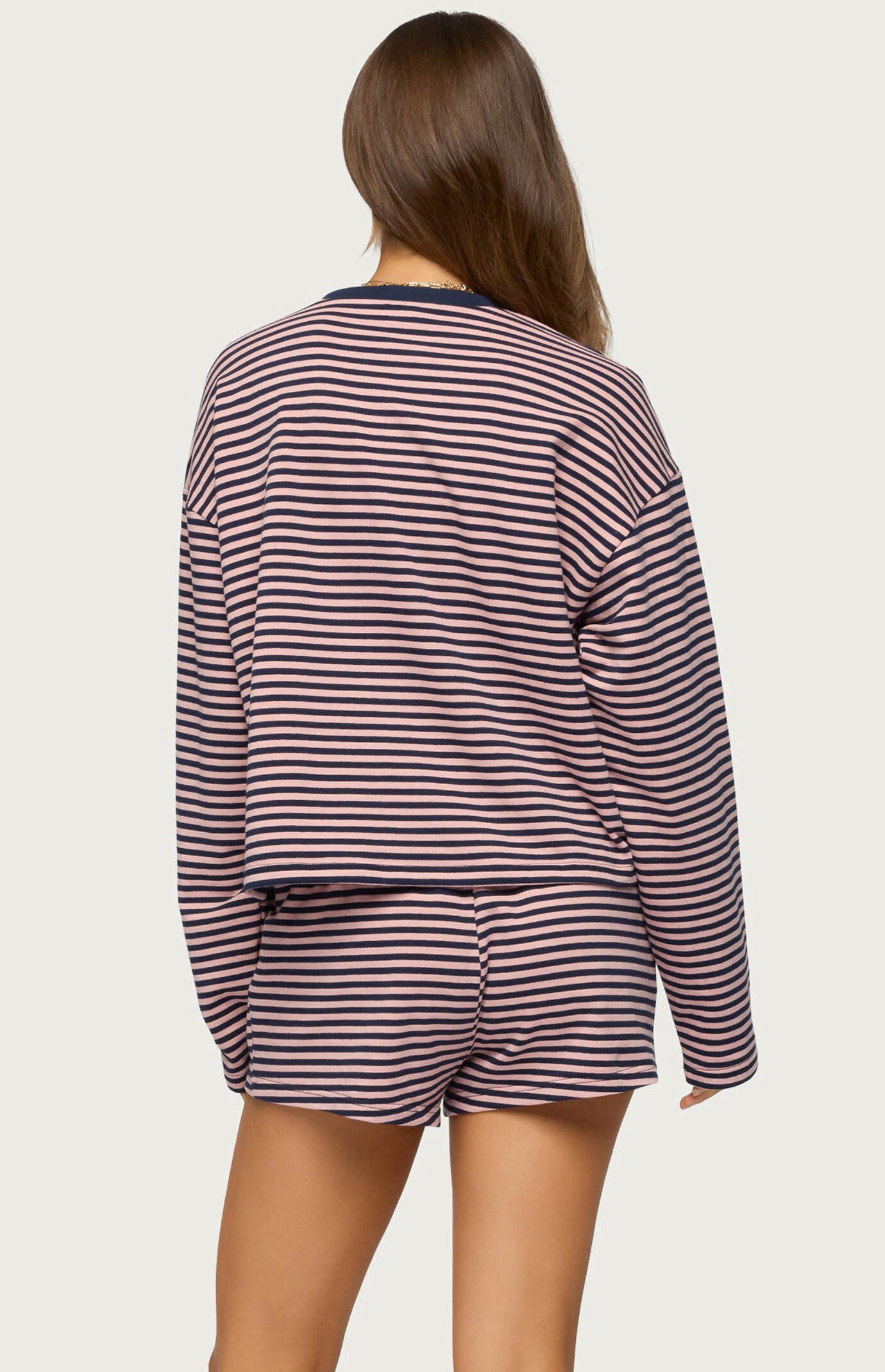Edikted Jainee Striped Long Sleeve T-Shirt