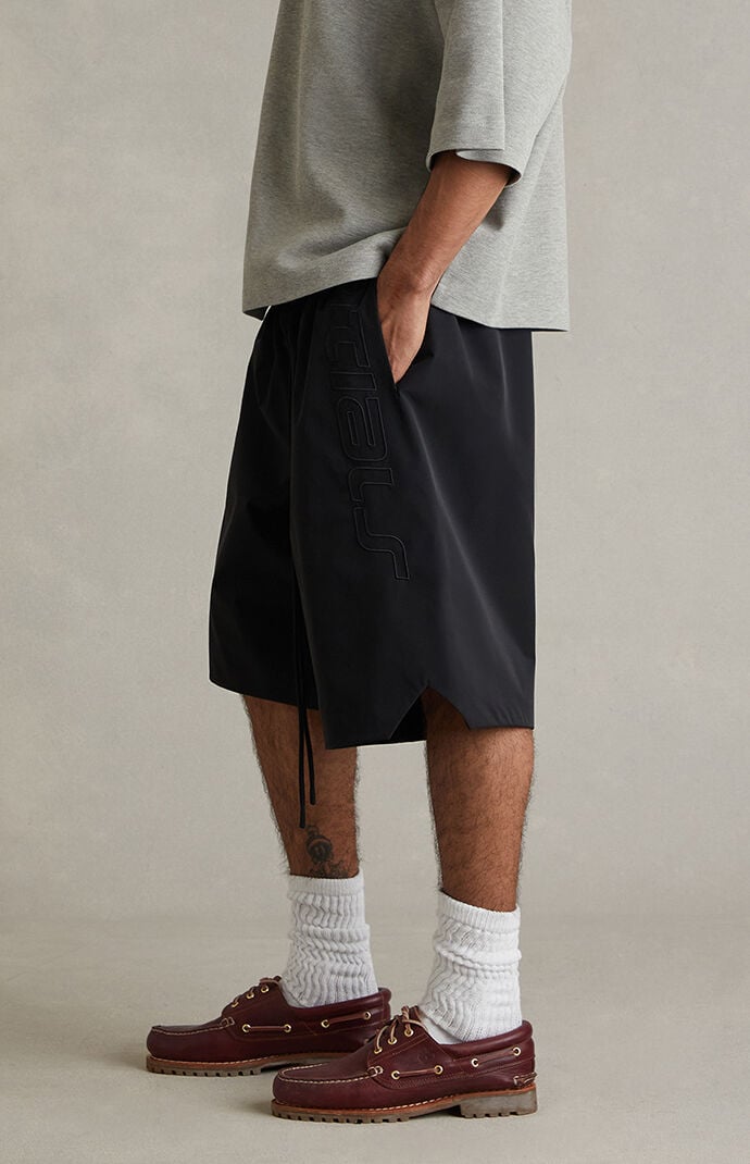 Fear of God ESSENTIALS Vintage Black Active Trace Relaxed Shorts