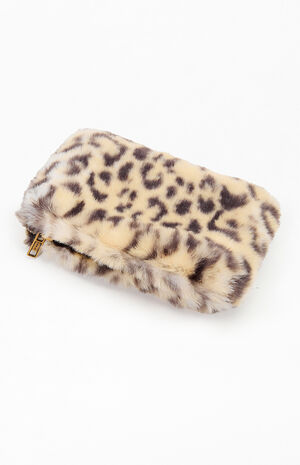 Leopard Faux Fur Coin Purse image number 2