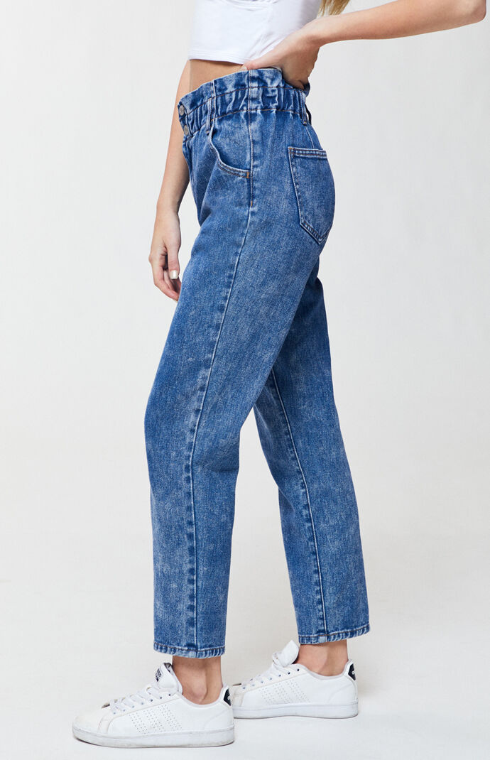 paper bag waist mom jeans