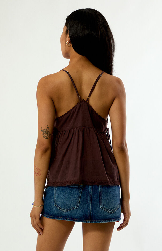 Beverly and Beck Ashlee Linen Embroidered Tank Top