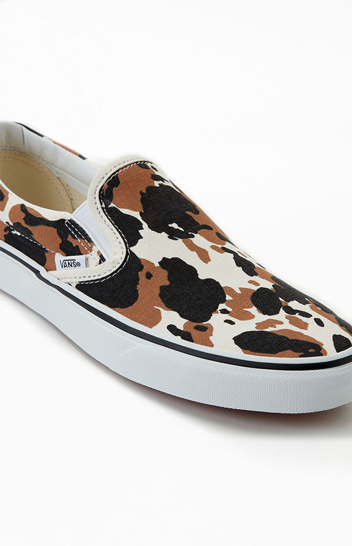 Vans Cow Print Classic Slip On Sneakers PacSun