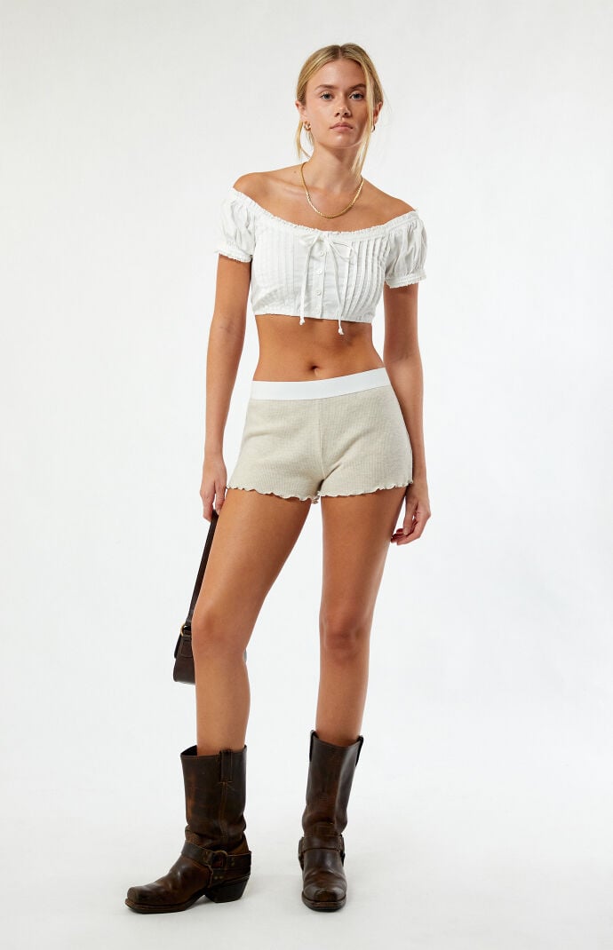 LA Hearts Brushed Waffle Knit Micro Shorts | Pacsun