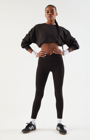 PAC WHISPER Black Active Crossover Yoga Pants