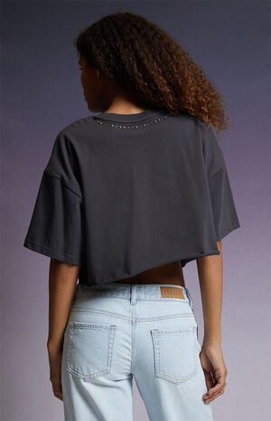 By PacSun Sparkle Butterfly Cropped T-Shirt image number 4