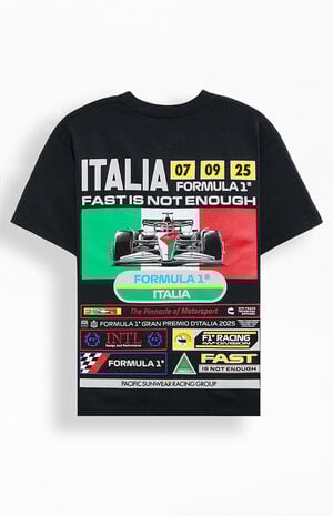 x Pacsun Black Monza Italy 2025 T-Shirt image number 1