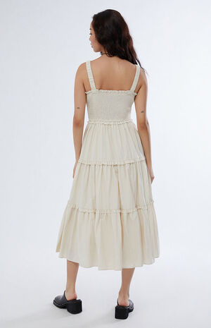 knee length dresses for ladies Girls Smocked Tiered Dress main image 0